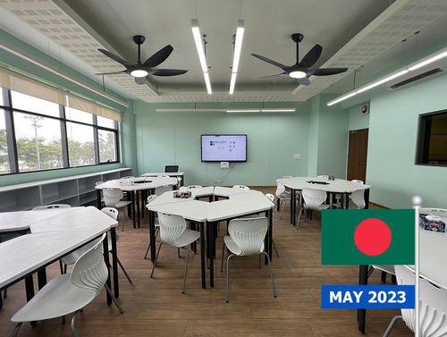 Proyecto de ventilador de techo de una escuela internacional