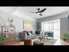 Decorativo de 48 pulgadas ventilador de techo de plástico interior motor de CC moderno