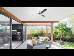 Ventilador de techo LED de montaje empotrado de 52 pulgadas con luz para hotel