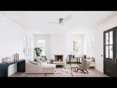 Ventilador de techo LED 2 en 1 de 48 pulgadas con aspas de plástico, motor silencioso, ideal para dormitorio y sala de estar