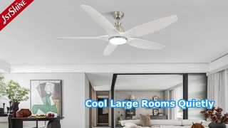 Ventilador de techo LED de CC de 60 pulgadas para habitaciones grandes