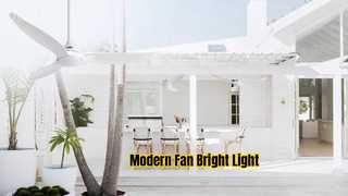 Ventilador de techo moderno blanco de 52 pulgadas con luz