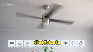 Luz LED silenciosa y moderna para ventilador de techo