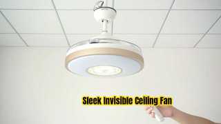 Moderno ventilador de techo invisible de 42 pulgadas con luz LED