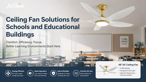 Últimos blogs de la empresa sobre Introducción: Por qué los ventiladores de techo son importantes en escuelas y edificios educativos