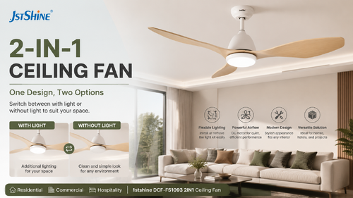Últimos blogs de la empresa sobre Ventiladores de techo 2 en 1: La solución de iluminación flexible para hogares modernos y proyectos comerciales