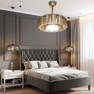 comprar 1stshine Casa Oficina Ventilador de techo lujoso Decorativo Invertidor de CC sin escobillas con luz LED Fabricación en línea