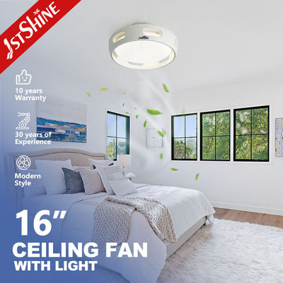 comprar Mini 16 pulgadas LED ventilador de techo sin cuchillas luz de atenuación de motor de DC blanco Fabricación en línea