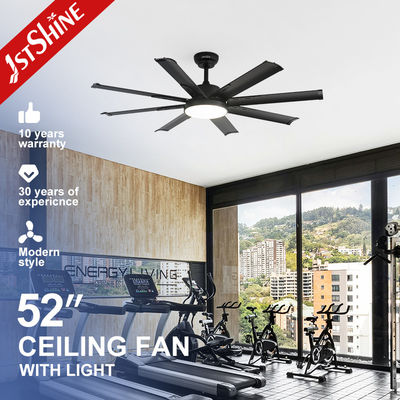 comprar Control inteligente Cuchilla de metal negro ventilador de techo luz con luz 110V de alta potencia Fabricación en línea