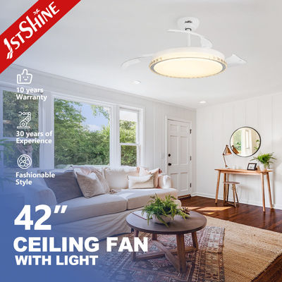 comprar Ventilador de techo Led con lámpara Dc Fandelier Cuchilla plegada OEM Color 3 Color Luz Led Fabricación en línea