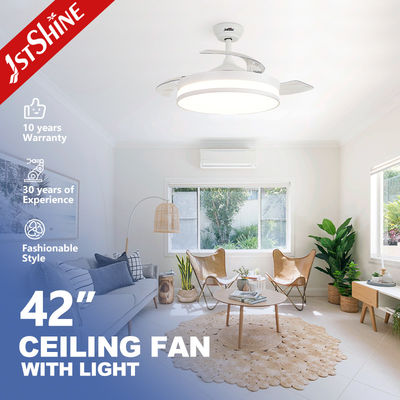 comprar Ventilador de techo LED de viento estándar con palas PC retráctiles y función de aire acondicionado Fabricación en línea