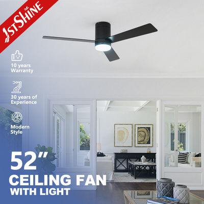 comprar Ventiladores de techo de iluminación LED de lujo con control remoto inteligente para techos bajos Fabricación en línea