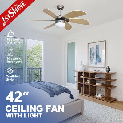 comprar 230V/50Hz Voltado de entrada Ventilador de techo con cadena de tracción y Kit de luz LED 1stshine Color OEM Fabricación en línea