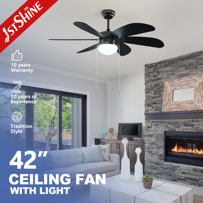comprar 6*MDF cuchillas 42 pulgadas ventilador de techo con control de la cadena de tracción y servicio de soluciones de iluminación Fabricación en línea