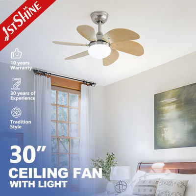 comprar Pequeño ventilador de techo de 30 pulgadas con luz y control remoto 6 hojas de MDF 6 velocidades 10 años motor Fabricación en línea