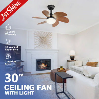 comprar 1stshine/logotipo OEM 6 cuchillas Kit de luz LED Residencial BLDC ventilador de techo con 2- Fabricación en línea
