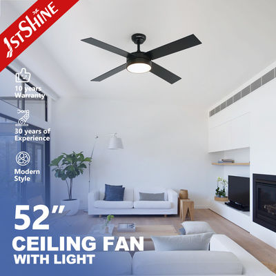 comprar 4*MDF cuchillas LED Decorativo ventilador de techo negro acabado motor de corriente continua ahorro de energía Fabricación en línea