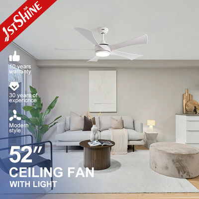 comprar 5 cuchillas Blanco ABS cuchillas ventilador de techo con iluminación LED, 52'ventilador de techo con luz Fabricación en línea