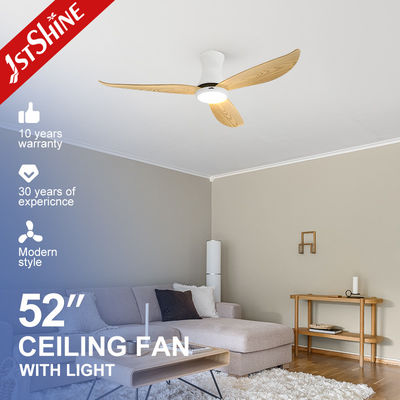 comprar 110-240V/50Hz-60Hz Voltado de entrada ventilador de techo LED con hojas de grano de madera y 6 velocidades Fabricación en línea