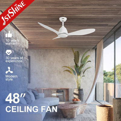 comprar Ahorro de energía con control remoto ventilador de techo con 3 palas de plástico en diseño decorativo blanco Fabricación en línea