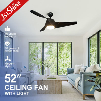 comprar Home Office ventilador de diámetro 52 pulgadas con luces LED y decorativo 3 cuchillas de color de madera Fabricación en línea