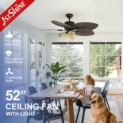 comprar 52 pulgadas ventilador de techo decorativo con Kit de luz Pull Motor Ac de cadena Fabricación en línea