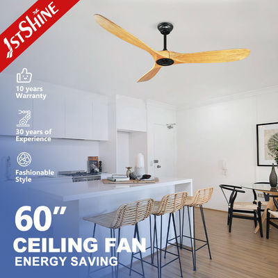 comprar 2022 Llegadas 60 pulgadas de níquel cepillado motor de corriente continua lujo de madera sólida ventilador de techo de 6 velocidades Fabricación en línea