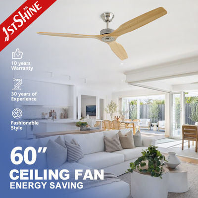 comprar Dc 6 Velocidades Ventilador de techo de madera maciza Control remoto Decoración interior Fabricación en línea