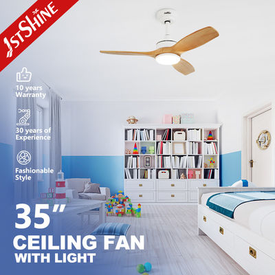 comprar Área pequeña 35 pulgadas de madera sólida con ventilador de techo con motor de luz LED DC cobre puro Fabricación en línea