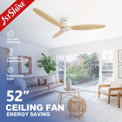 comprar ROHS Madera sólida 52 pulgadas Control de aplicación inteligente Wifi ventilador de techo 220V con motor de CC Fabricación en línea