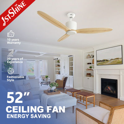 comprar OEM 3 cuchillas de madera 52 Aplicación de madera sólida Ventilador de techo de control inteligente con motor CC Fabricación en línea