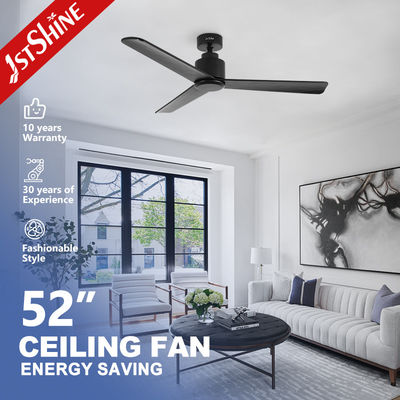 comprar Tiempo incluido 52 pulgadas / OEM Cobre puro DC negro ventilador de techo de madera con control remoto Fabricación en línea