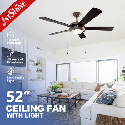 comprar Ventilador de techo clásico de 52 pulgadas con luz LED y control de la cadena de tracción Fabricación en línea