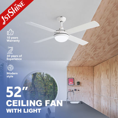 comprar Modern White Ceiling Fan With Lamp Light 3-Speed AC Motor Fabricación en línea