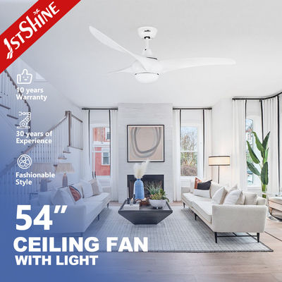 comprar Ahorro de energía ventilador de techo blanco de 52 pulgadas con luz LED 3CLR y 3 palas de plástico ABS Fabricación en línea