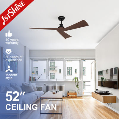 comprar Motor de corriente continua de acabado negro 6 velocidades control remoto 3 palas ABS ventilador de techo sin luz Fabricación en línea
