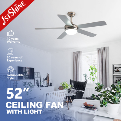 comprar Ventilador de techo de doble estilo con luz y aspas reversibles negro y plateado con control remoto Fabricación en línea
