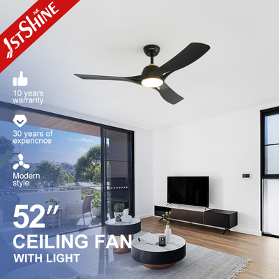 comprar Ventilador de techo moderno para sala de estar de 52 pulgadas con luz LED y aspas de plástico, motor de CC Fabricación en línea