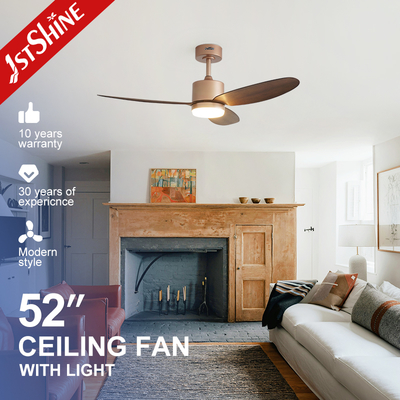 comprar Ventilador de techo moderno de 52 pulgadas con luz LED de 3 colores y control remoto Fabricación en línea