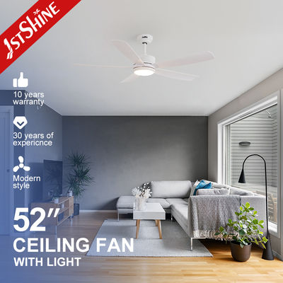 comprar Modern White Ceiling Fan With Light For Living Room ABS blade Fabricación en línea