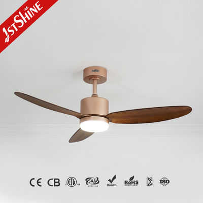 comprar 52-Inch Decorative Ceiling Fan with Light Rose Gold Finish for Luxurious Spaces and Silent Powerful Airflow Fabricación en línea