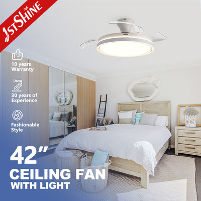 comprar 42-Inch Retractable Ceiling Fan Light Foldable Blades Dimmable LED Light Fabricación en línea