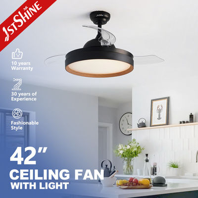 Ventilador de techo retráctil montado en el agua con luz de 3 colores luz LED atenuable