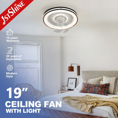 2 ventilador de techo LED con cabeza oscilante de 360 grados y material de hoja de plástico transparente ABS