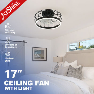 1stshine LED de diseño moderno con ventilador de techo de montaje negro con control remoto