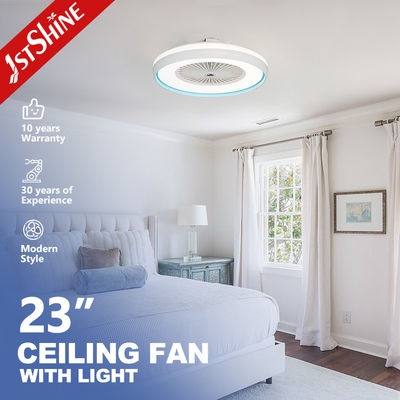Buen precio 110-240V/50Hz-60Hz 23 pulgadas 360 grados APP Control ventilador de techo con luz y 5200lm en línea
