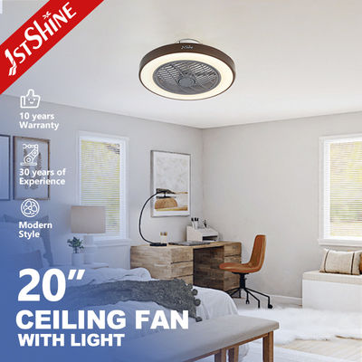 Modo de sueño silencioso ventilador de techo LED de 20 pulgadas con diseño de perfil bajo y luz de 3 colores