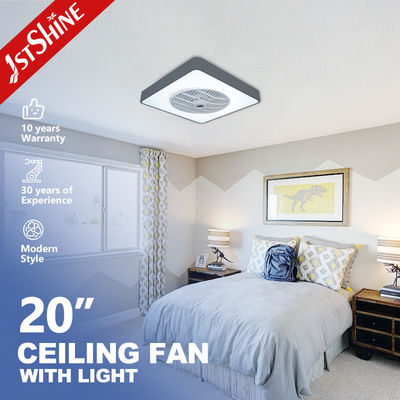 Cuchillas de plástico transparente ABS 2- ventilador de techo cuadrado con control remoto e iluminación oculta