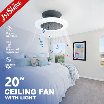 20 pulgadas de ventilador de techo LED con altavoz APP control inteligente luz atenuable