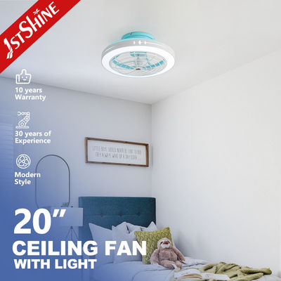 Montador de refrigeración Ventilador de techo moderno sin cuchillas 3 color luz LED Motor silencioso DC
